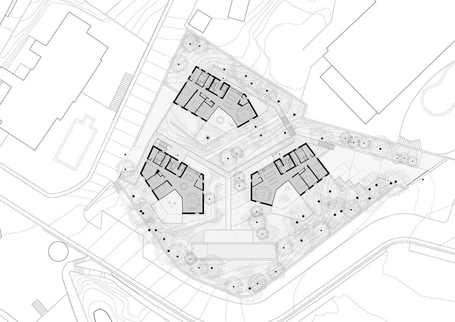 Plano de planta baja. «SA Caleta» por FGA Arquitectes, Jaime Prous Architects y Pineda Monedero. 