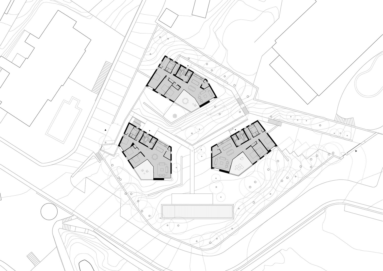 Plano de planta tipo. «SA Caleta» por FGA Arquitectes, Jaime Prous Architects y Pineda Monedero.