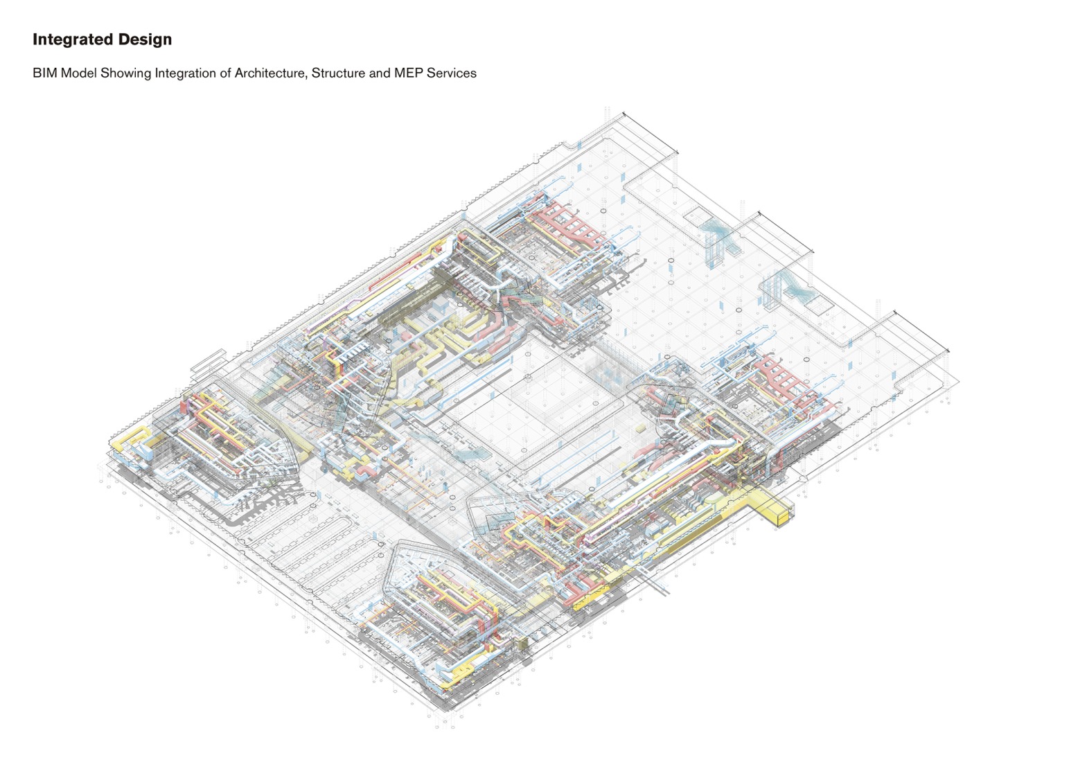 Axonometría. Aeropuerto Internacional Techo por Foster + Partners.