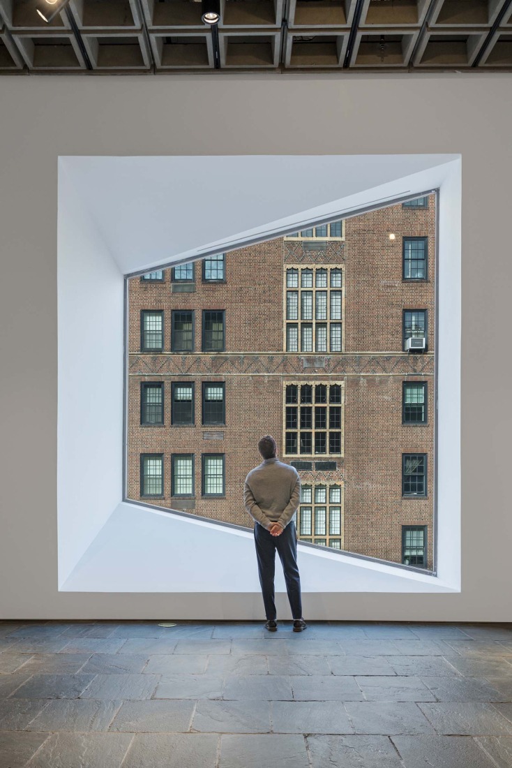 Sotheby’s fourth-floor gallery, featuring the iconic window overlooking Madison Avenue. Photograph by Max Touhey, Courtesy of Sotheby's.