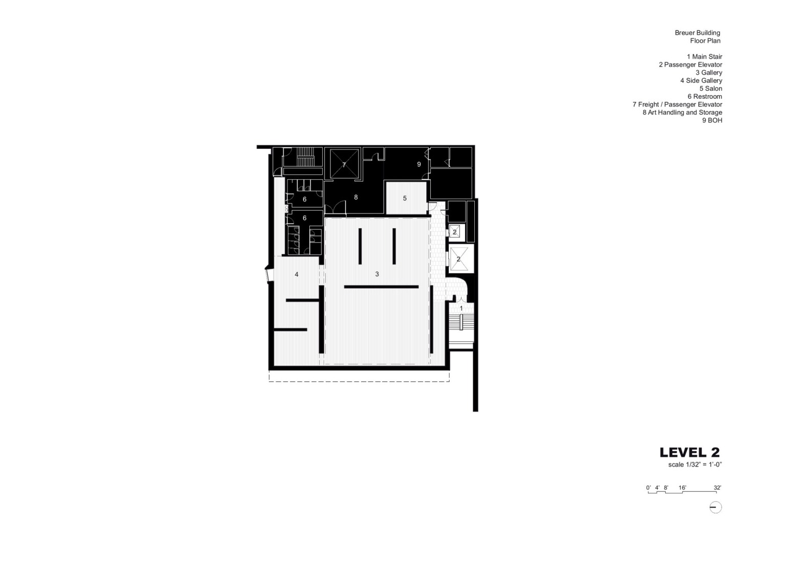 First floor plan. Breuer Building, new Sotheby’s Madison Avenue, renovated by H&dM.