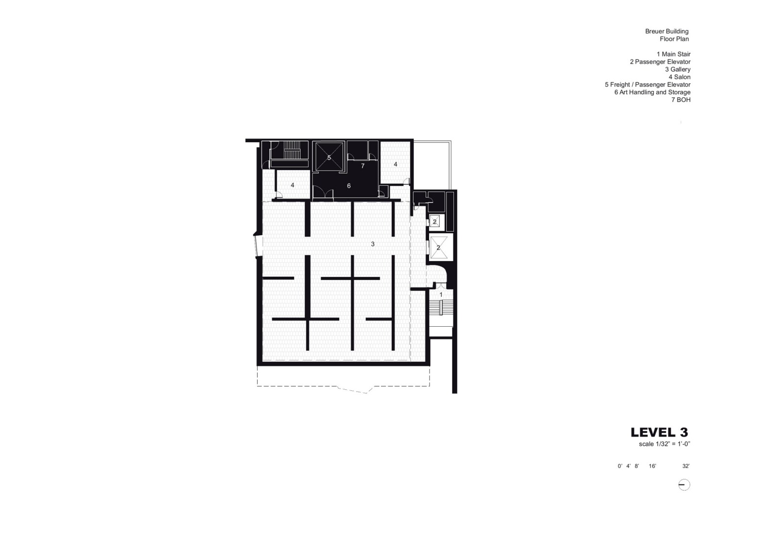 Second floor plan. Breuer Building, new Sotheby’s Madison Avenue, renovated by H&dM.