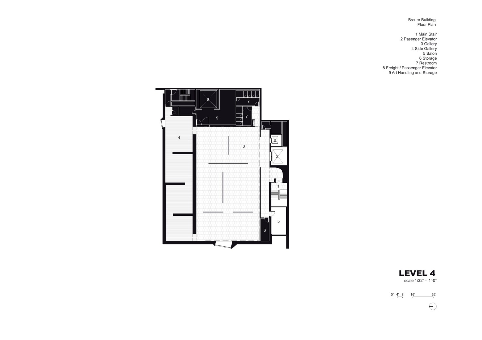 Third floor plan. Breuer Building, new Sotheby’s Madison Avenue, renovated by H&dM.