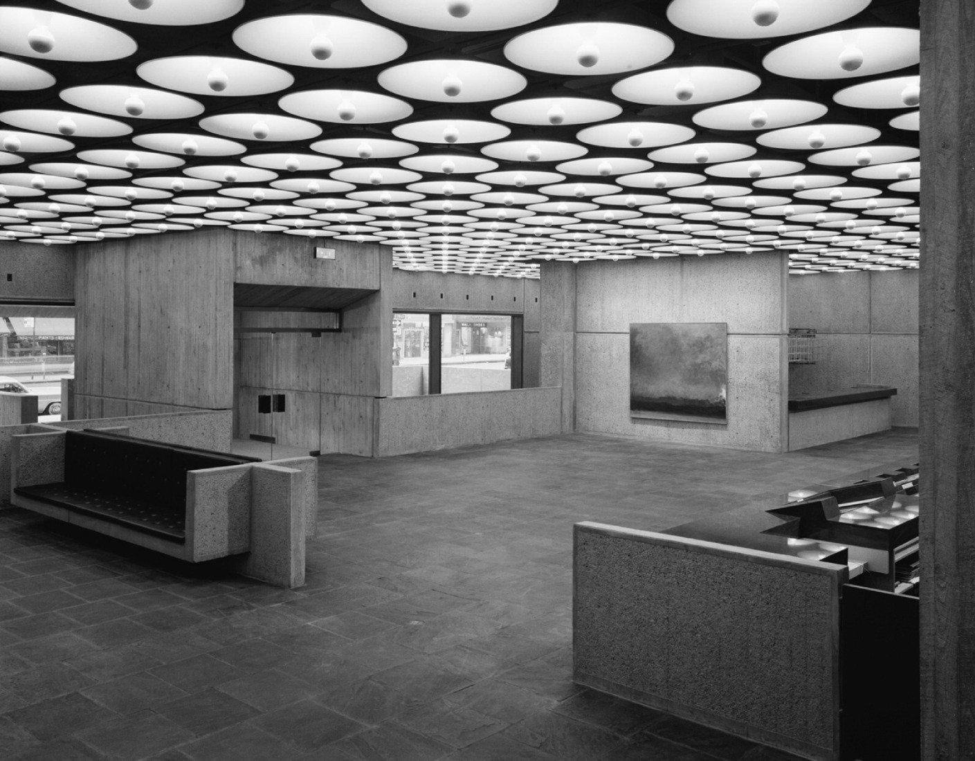 Lobby. Breuer Building, 1966.