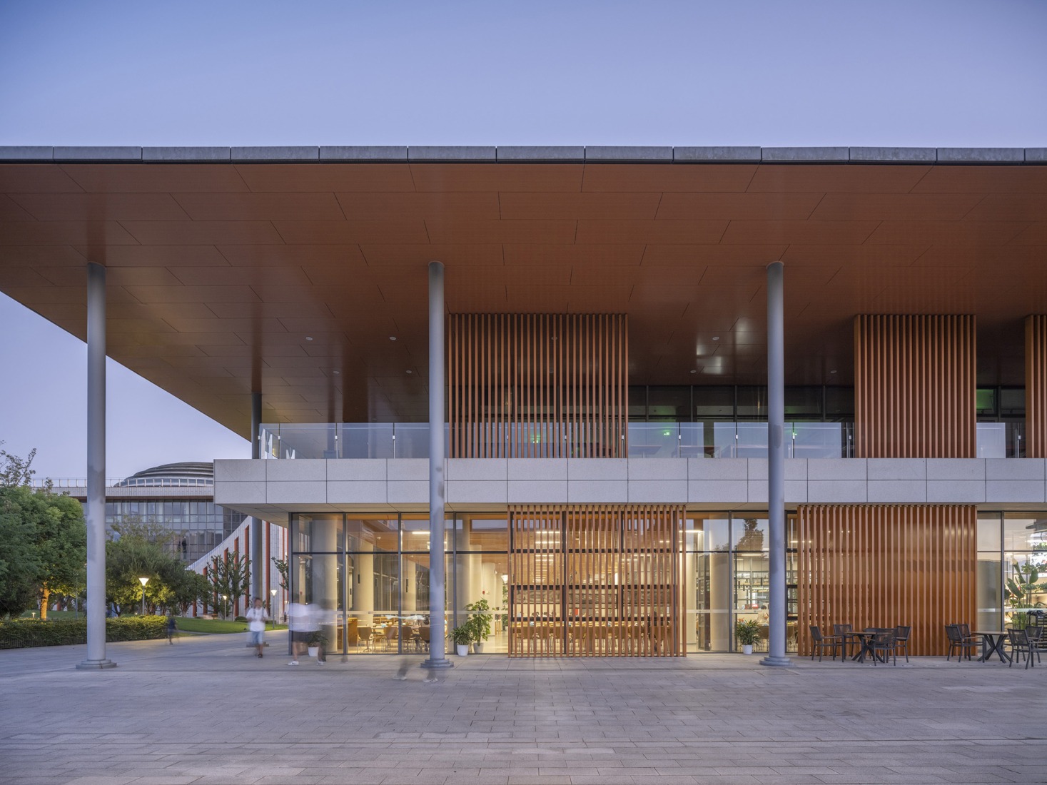 Canteen. Westlake University by HENN. Photograph by Tian Fangfang.