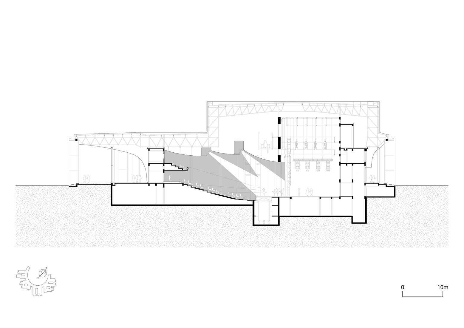 Section, Academic Hall. Westlake University by HENN. 