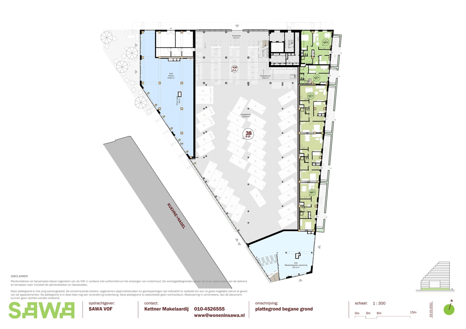 Plano de planta baja. SAWA por Mei architects and planners.