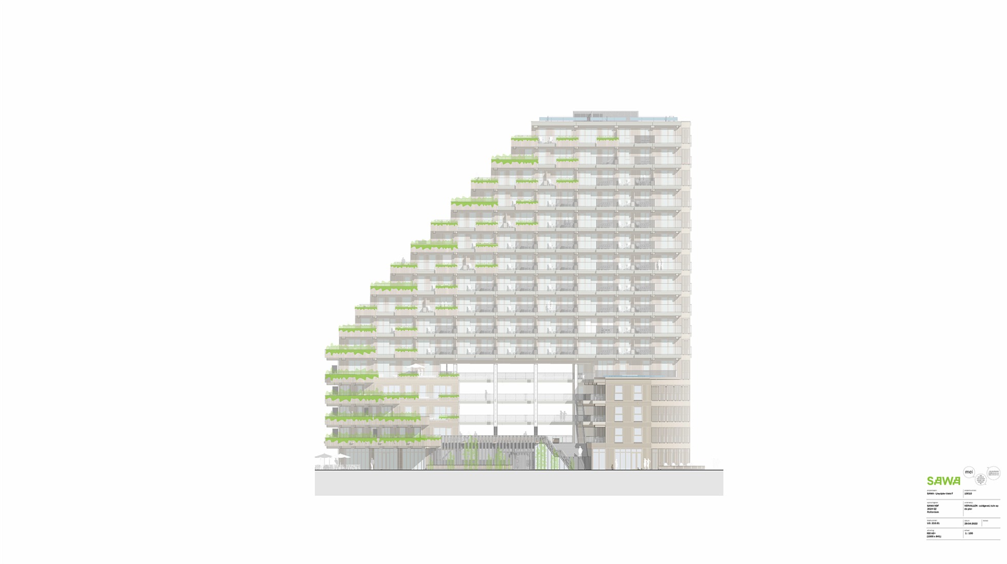 Alzado. SAWA por Mei architects and planners.