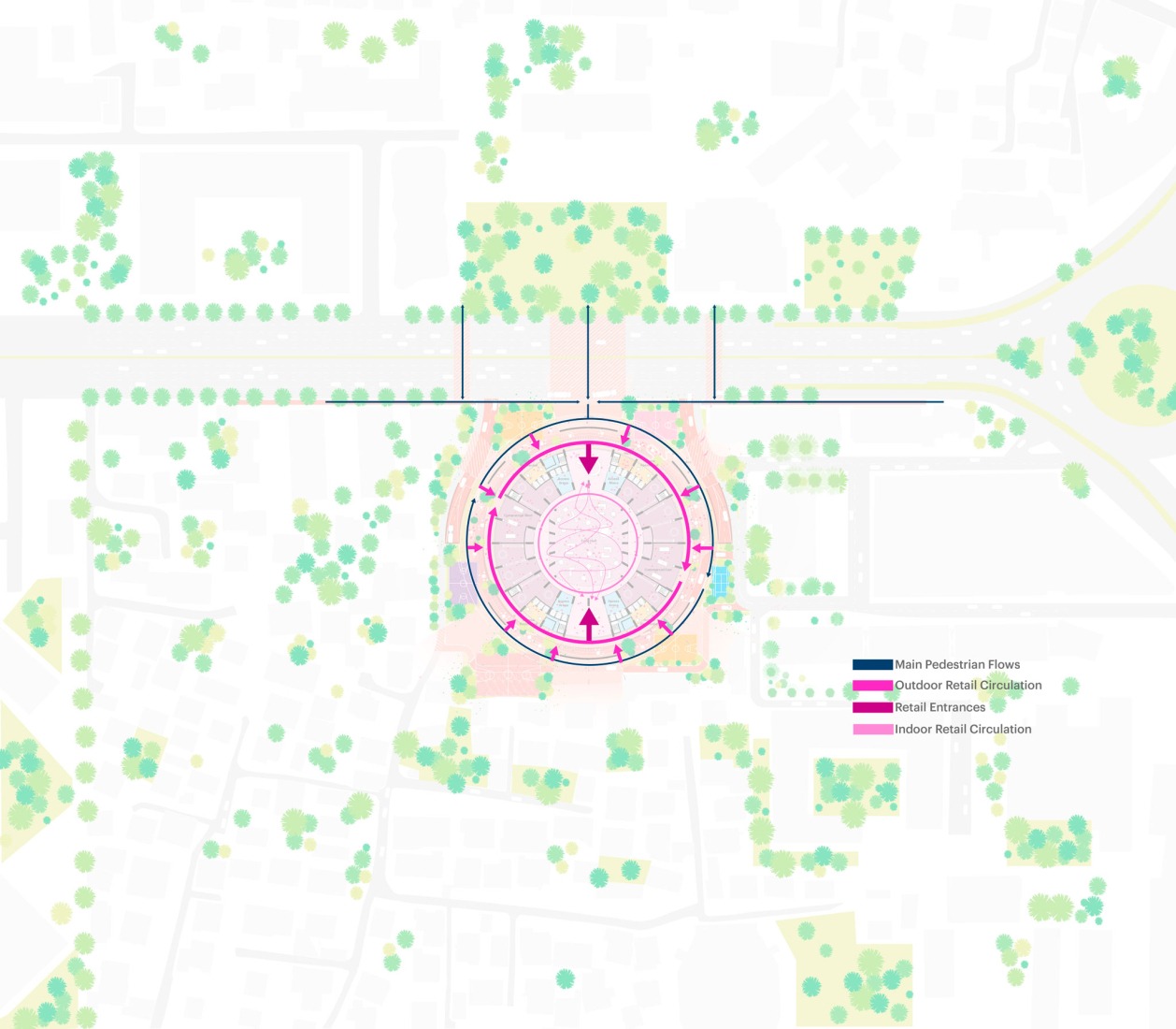 Circulation level B1. The Grand Ballroom in Tirana by MVRDV.