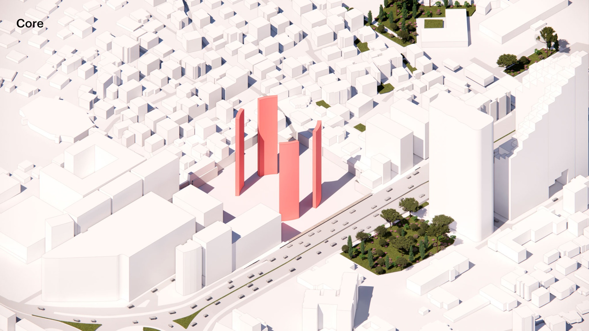 Structure, core. The Grand Ballroom in Tirana by MVRDV.