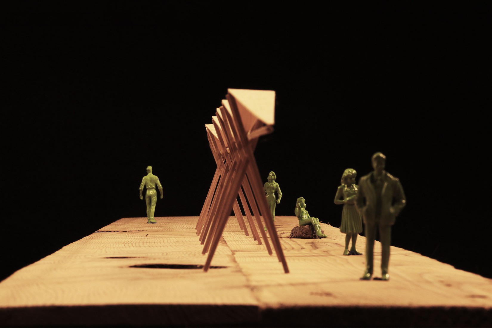 Maqueta. Pabellón 100 metros lineales por Pablo Paradinas Sastre y Eletres Studio.