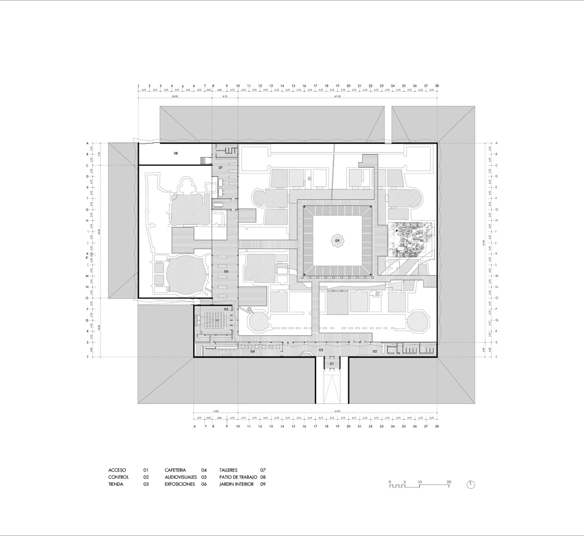 Ground floor plan. La Olmeda Roman Villa by Paredes Pedrosa Architects.