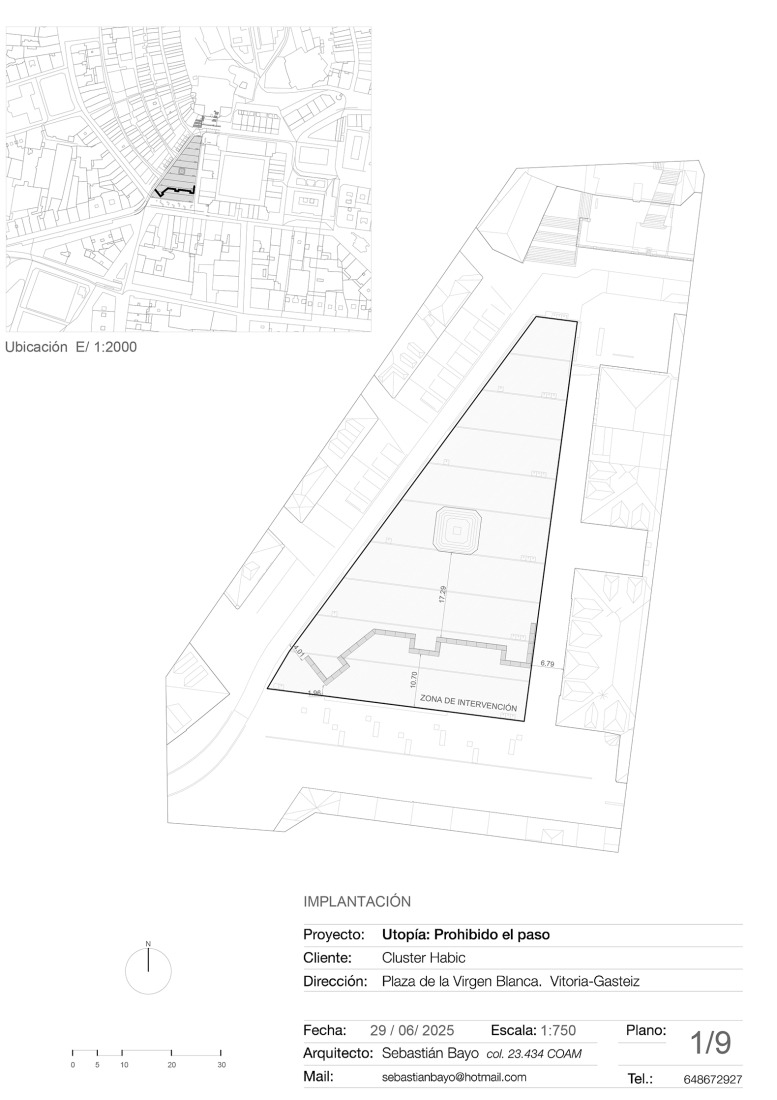 Site plan. "Utopia: No entry" by Sebastián Bayo Monjas.
