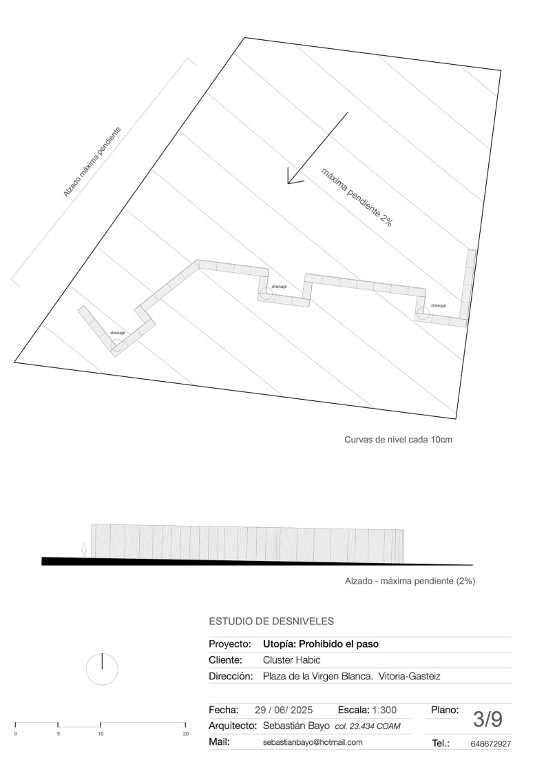 Slope. "Utopia: No entry" by Sebastián Bayo Monjas.