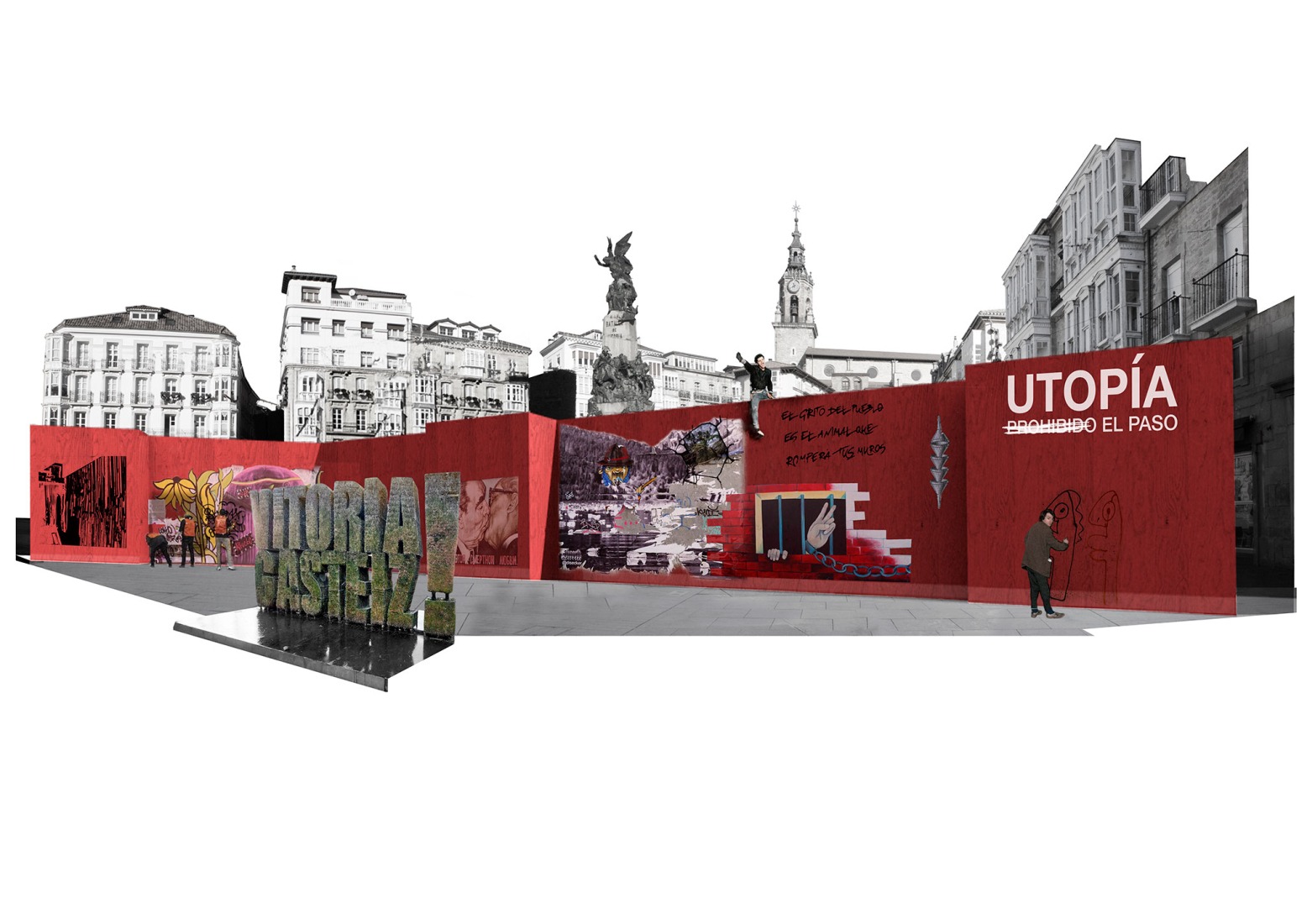 Rendering. "Utopia: No entry" by Sebastián Bayo Monjas.