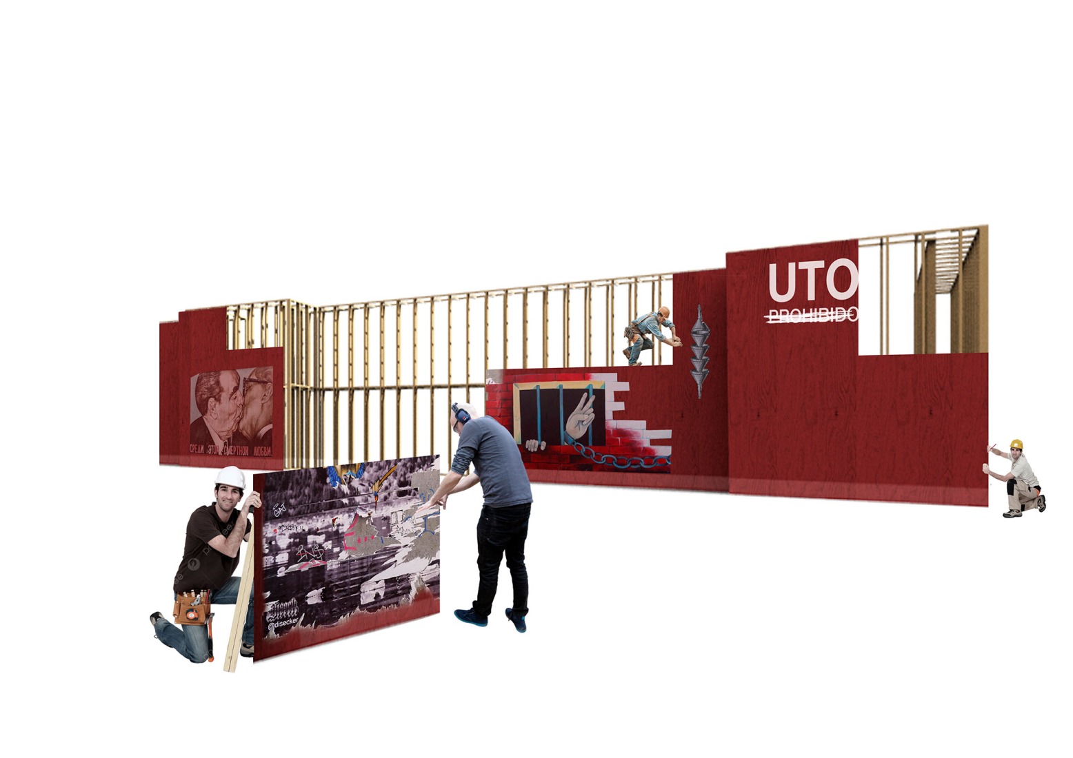 Rendering. "Utopia: No entry" by Sebastián Bayo Monjas.
