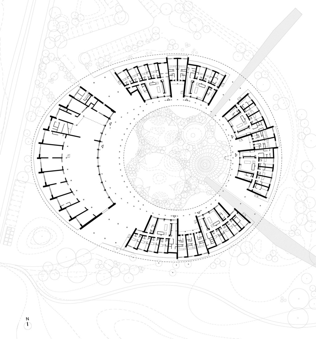 Plano de planta baja. Dorte Mandrup, un espacio para futuros artesanos en Crafts College.