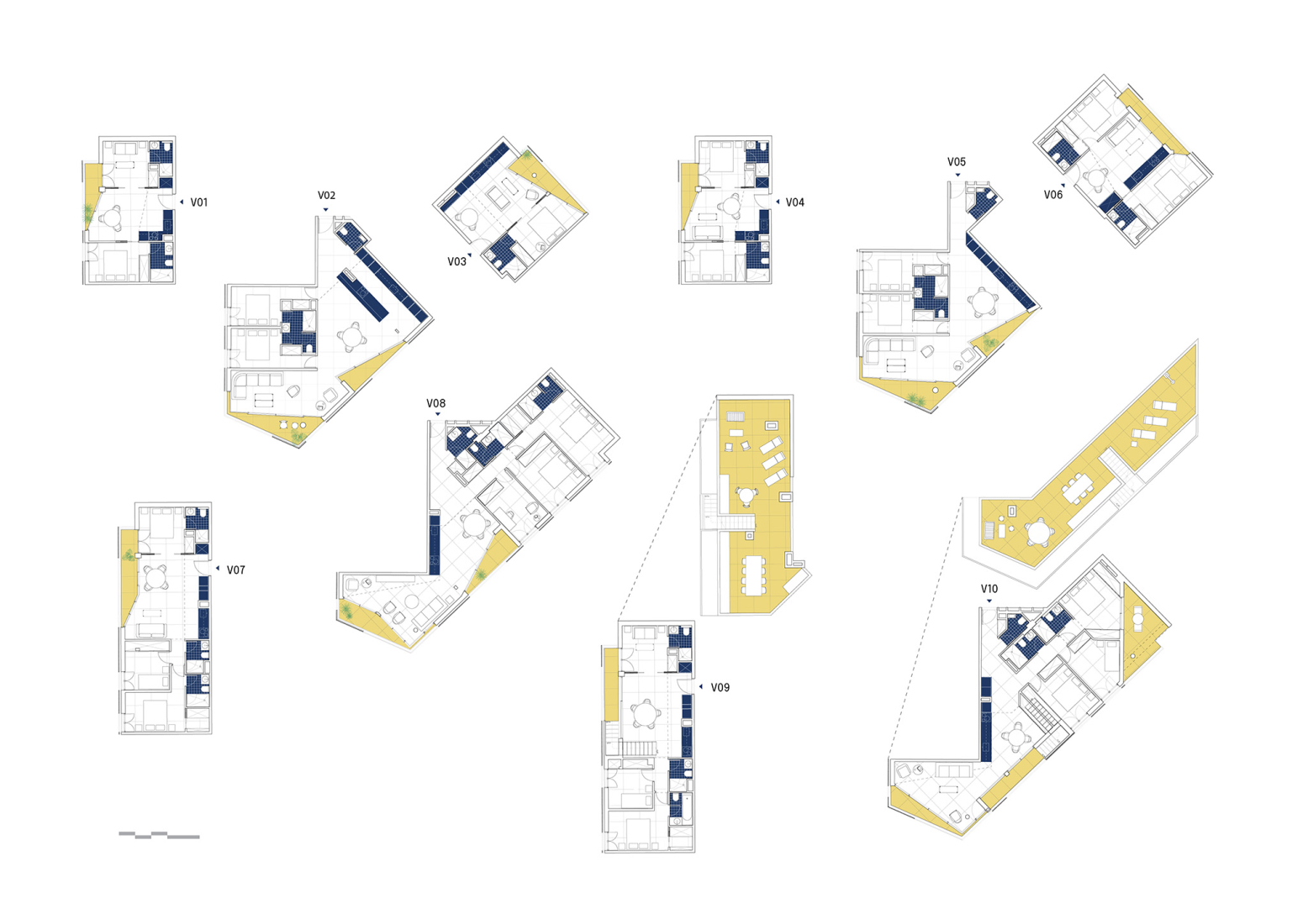 Matriz de planificación. Foners, diez viviendas en Palma de Mallorca por gon architects.