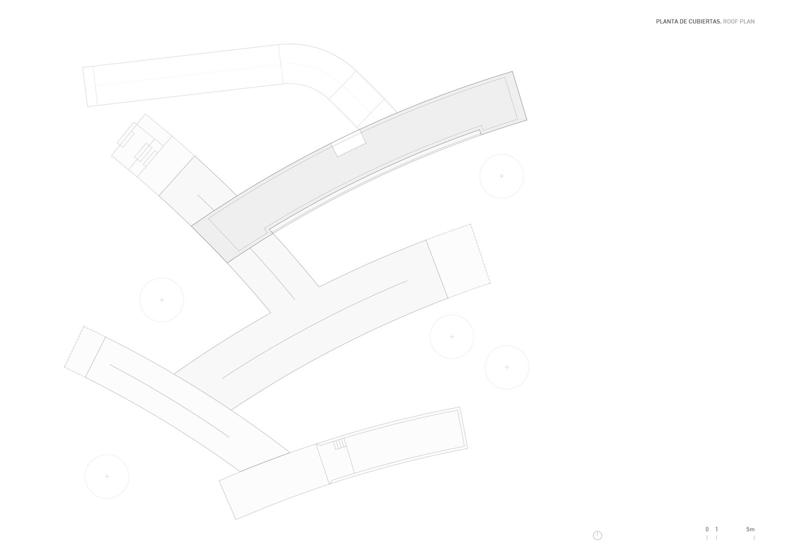 Roof floor plan. Lago Villa by Fran Silvestre Arquitectos. 