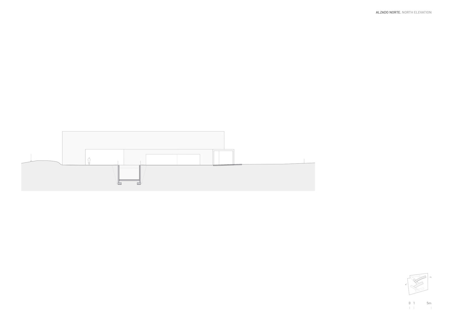 North elevation. Lago Villa by Fran Silvestre Arquitectos. 