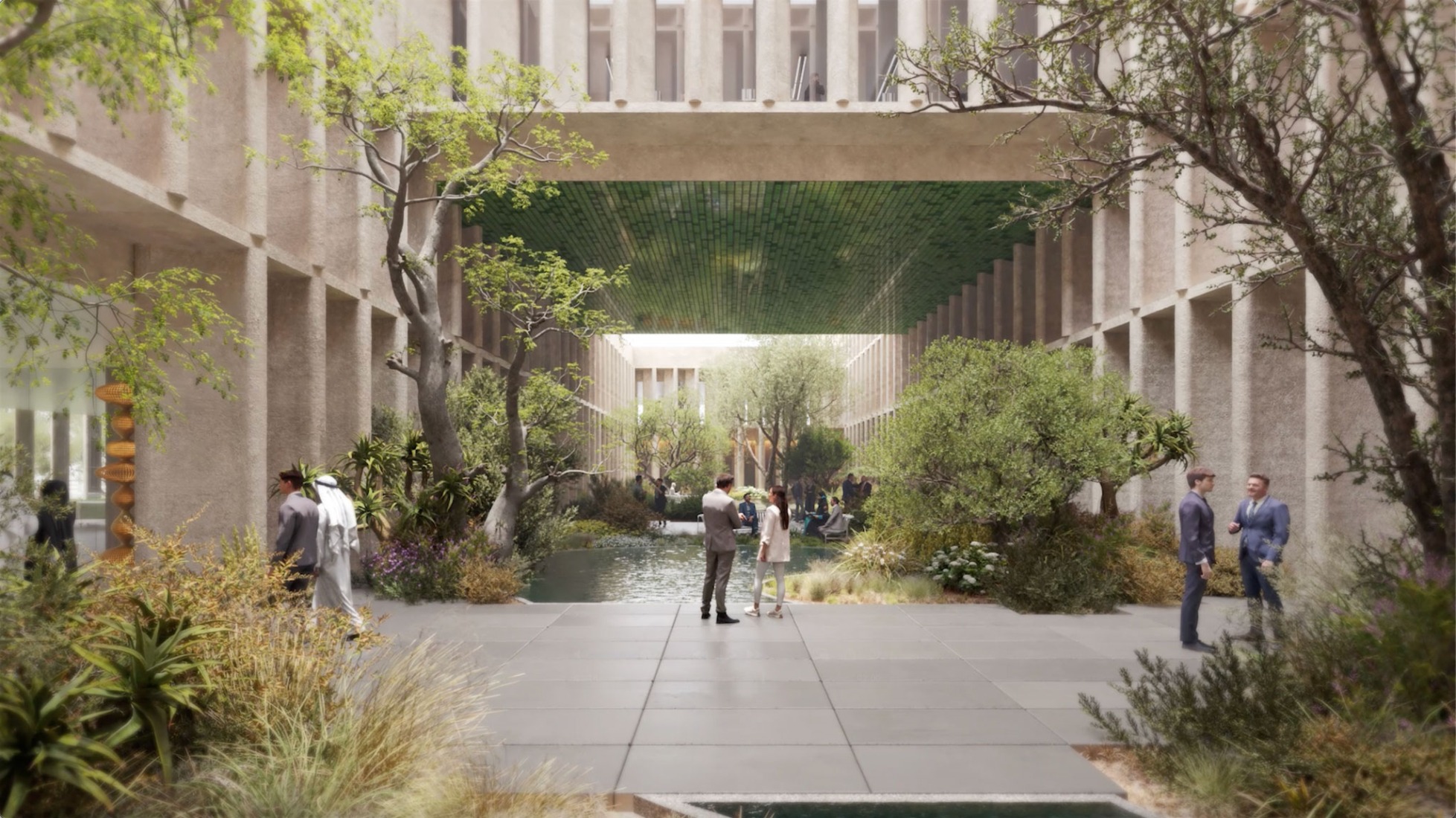 Nueva sede del Ministerio de Asuntos Exteriores de Catar por Frida Escobedo Studio. Visualización por Frida Escobedo Studio.