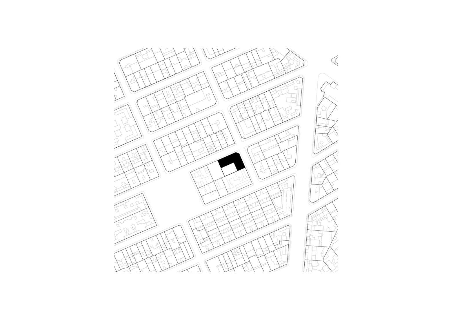 Plano de situación. 25 viviendas sociales por Harquitectes.