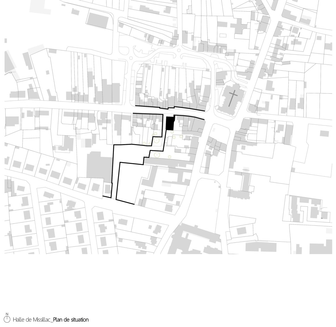 Site plan. Missillac Market by LAUS architectes. 