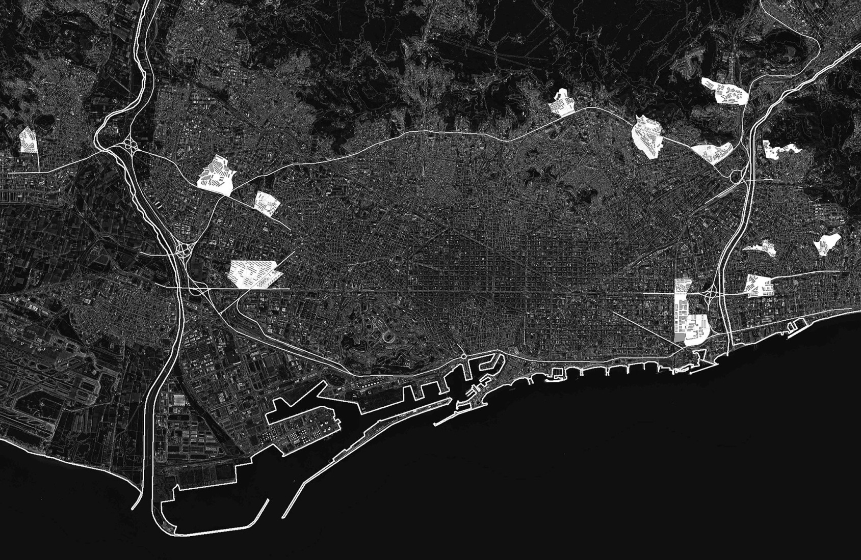 Existing housing complexes on the outskirts of Barcelona. Open regeneration of housing estates in Barcelona by REARQ-UPC and Sorigué.