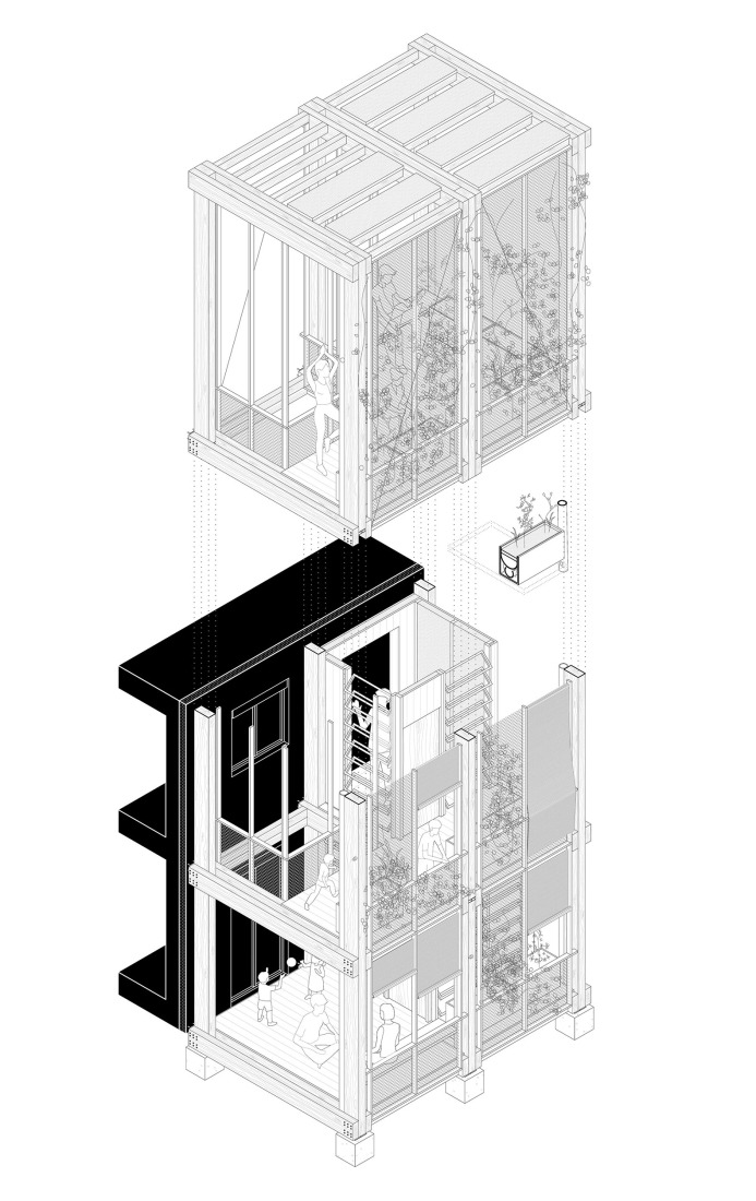Application of the prototype. Open regeneration of housing estates in Barcelona by REARQ-UPC and Sorigué.