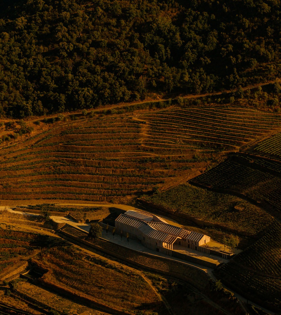 Wine Cellar of the Quinta de Adorigo by Atelier Sérgio Rebelo. Photograph by Fernando Guerra.