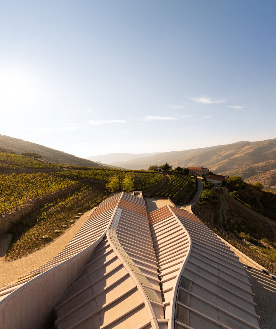 Wine Cellar of the Quinta de Adorigo by Atelier Sérgio Rebelo. Photograph by Fernando Guerra.