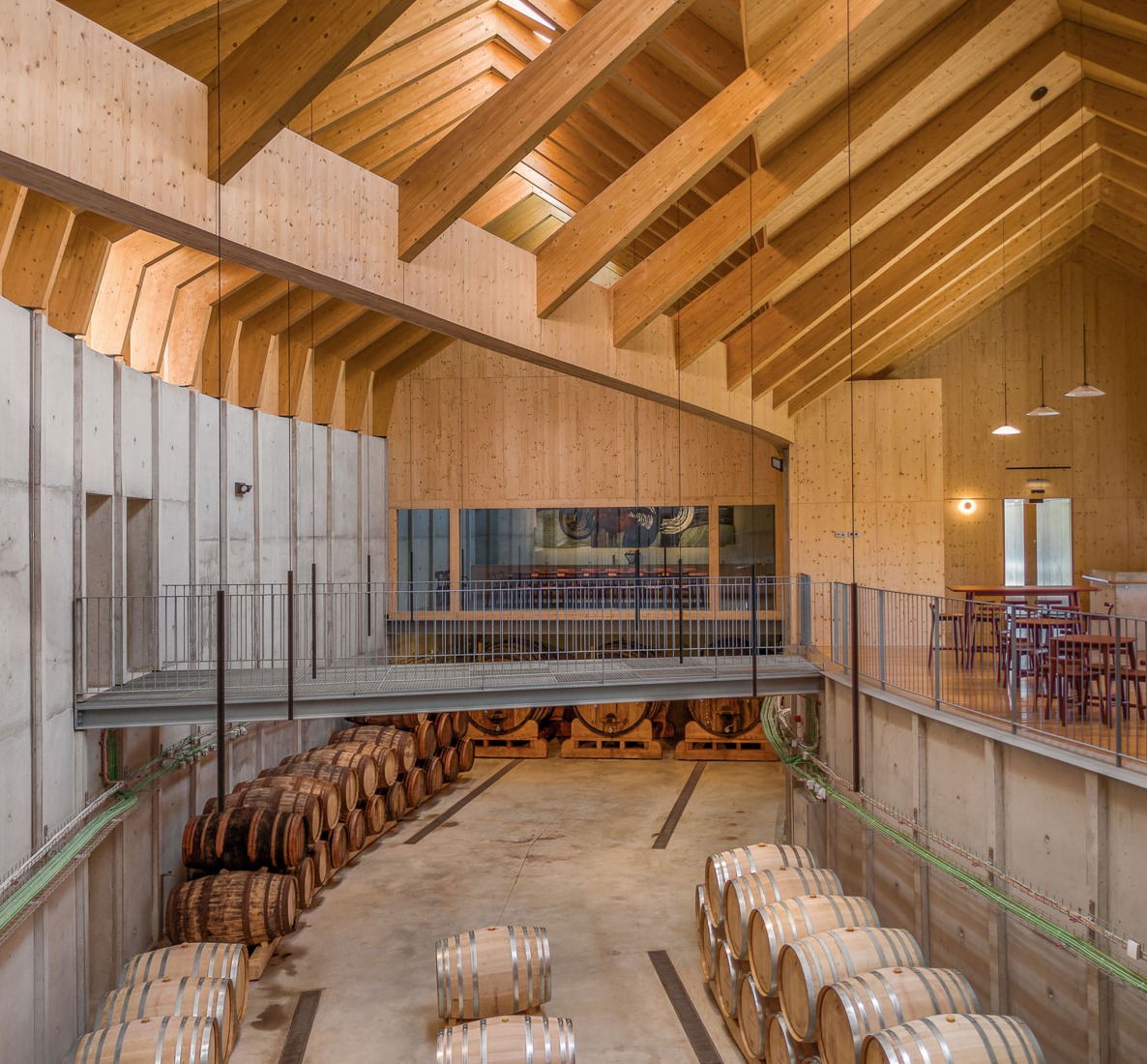 Wine Cellar of the Quinta de Adorigo by Atelier Sérgio Rebelo. Photograph by Fernando Guerra.