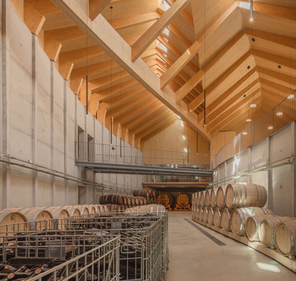 Wine Cellar of the Quinta de Adorigo by Atelier Sérgio Rebelo. Photograph by Fernando Guerra.