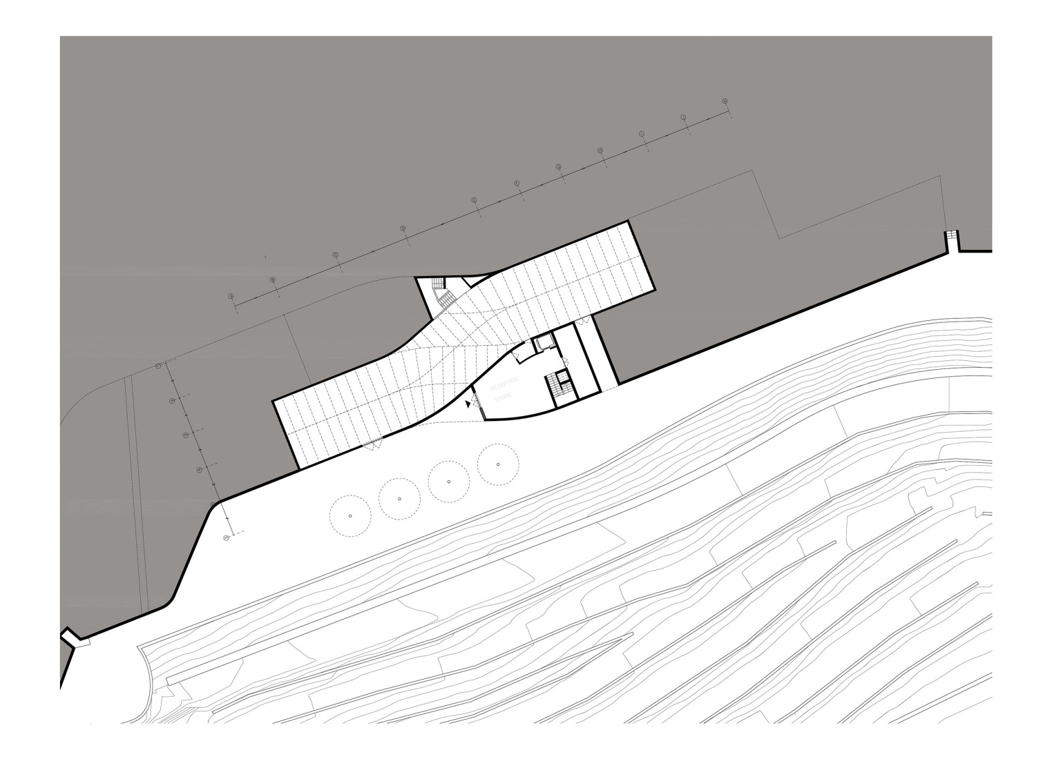 Ground floor plan. Wine Cellar of the Quinta de Adorigo by Atelier Sérgio Rebelo. 