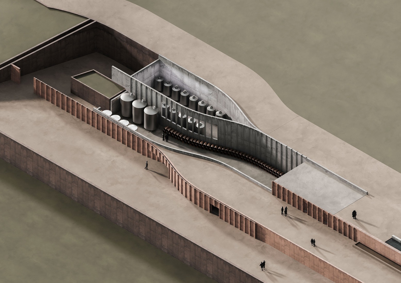 Model. Wine Cellar of the Quinta de Adorigo by Atelier Sérgio Rebelo. 