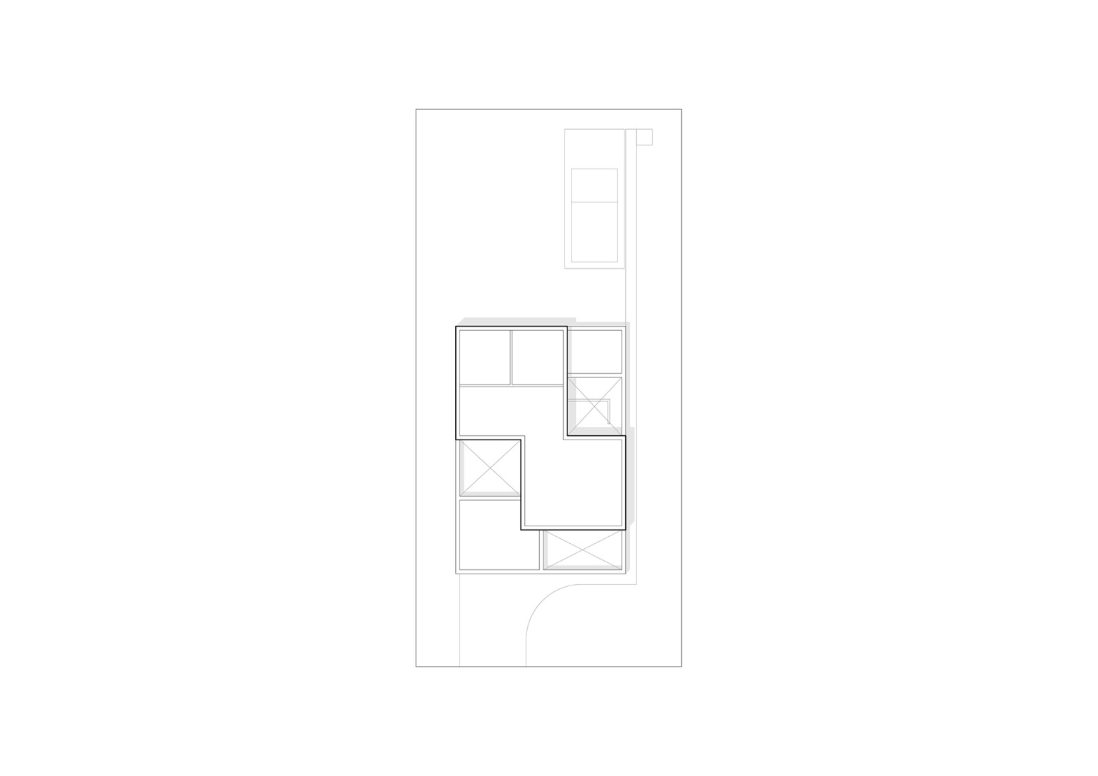 Rooftop floor plan. Vida U119 House by BBOA.