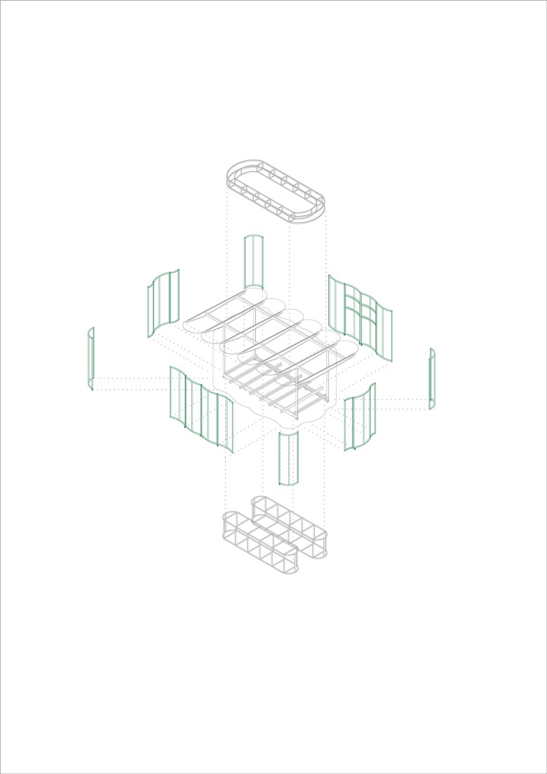 Artefacto 01- Despiece axonométrico. «Canillita» por Bioma.