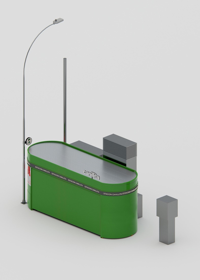 Artefacto 03- Axonometría. «Canillita» por Bioma.