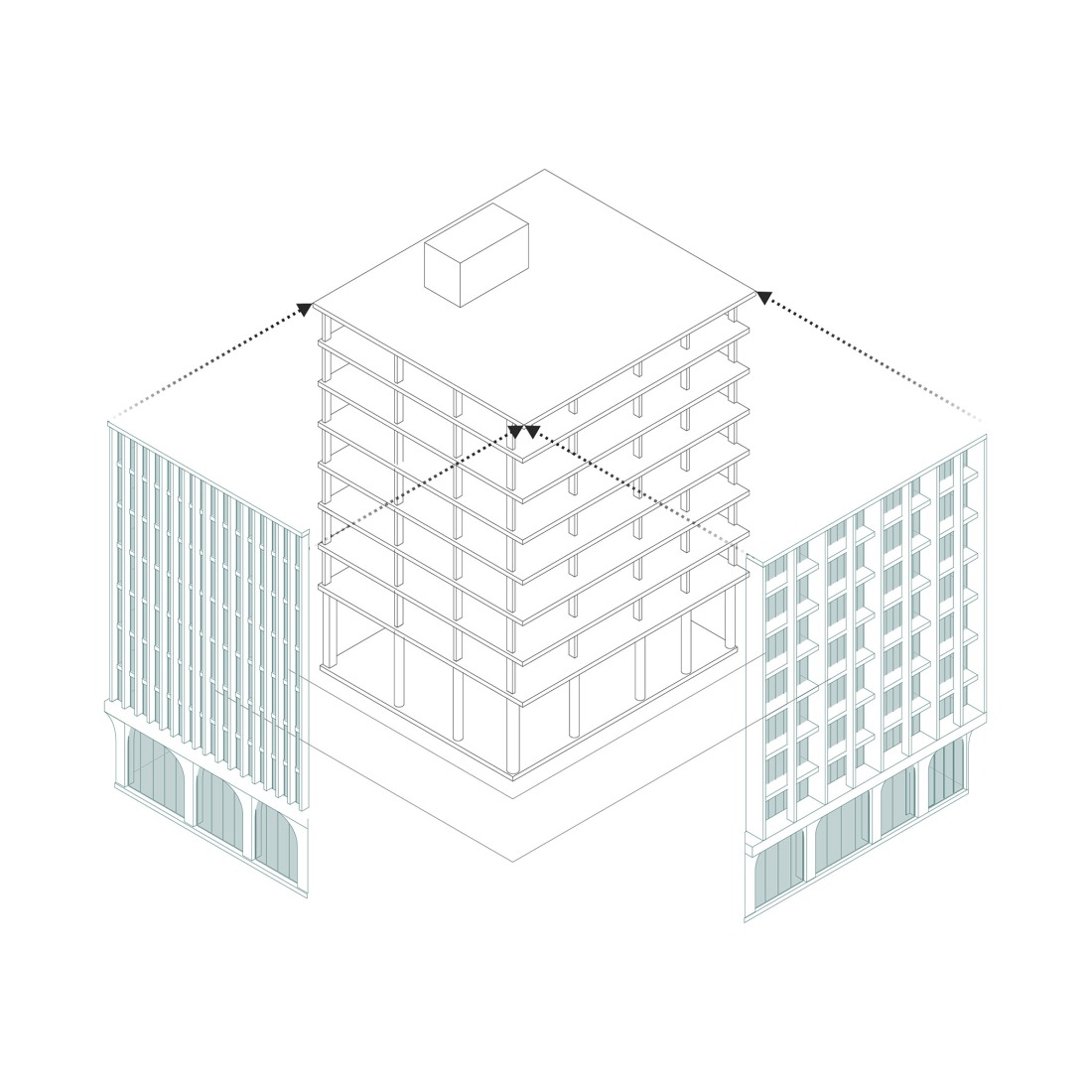 Axonometric diagrams. Edgar Allan Poe by De Rungs Arquitectos + Firmaa. Photograph by Ariadna Polo. 