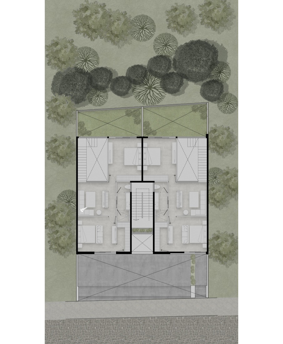 Plano de segunda planta. Torre 2271 por Di Frenna Arquitectos.