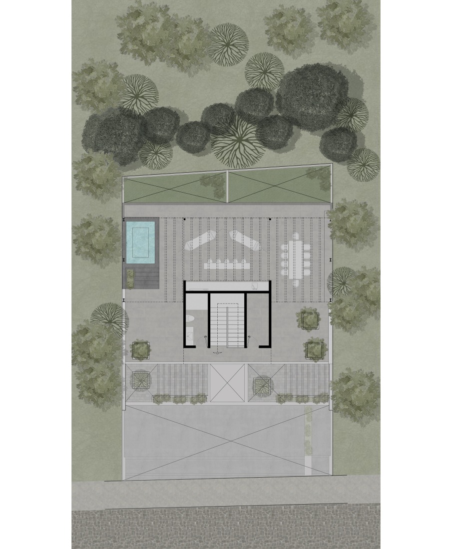 Plano de quinta planta. Torre 2271 por Di Frenna Arquitectos.