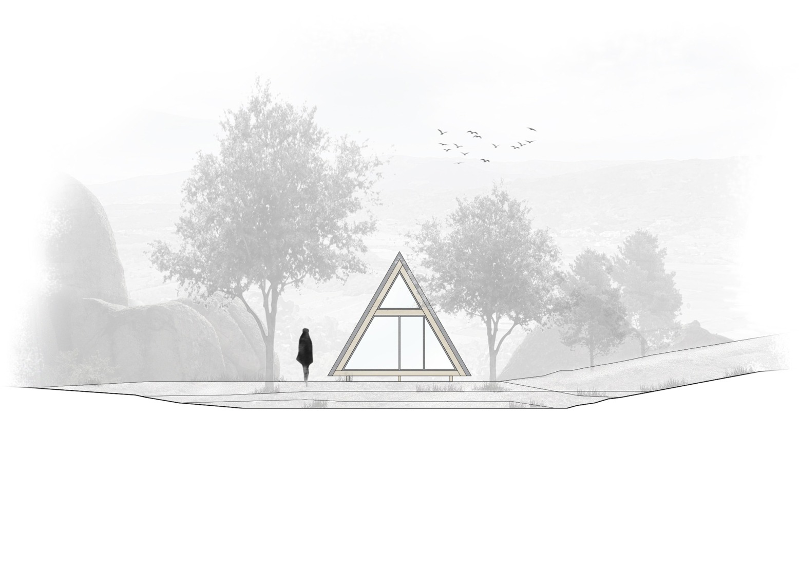 Alzado. Refugios de Montaña por Filipe Pina Arquitectura.