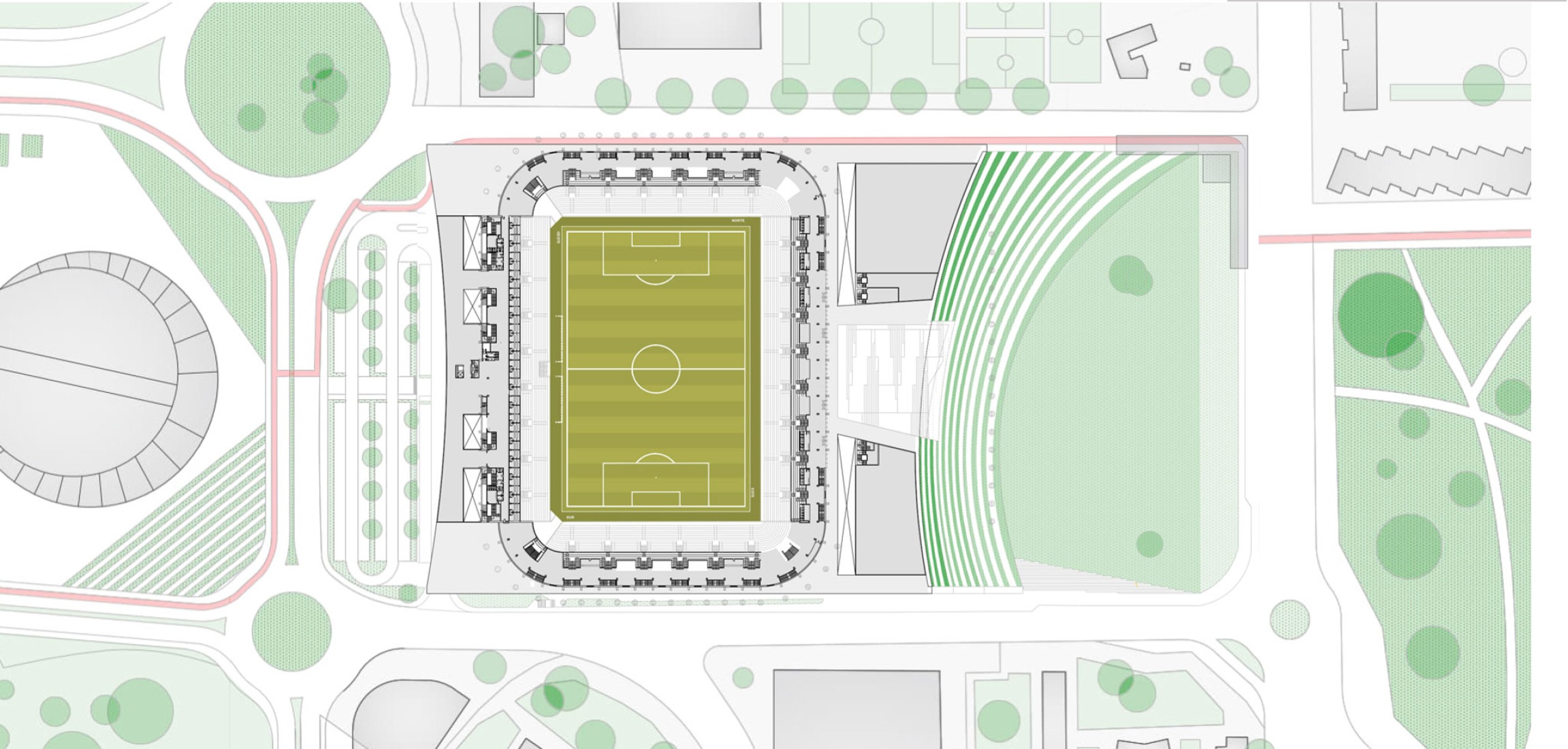 Plano de primera planta. Nuevo Sardinero por IDOM. 