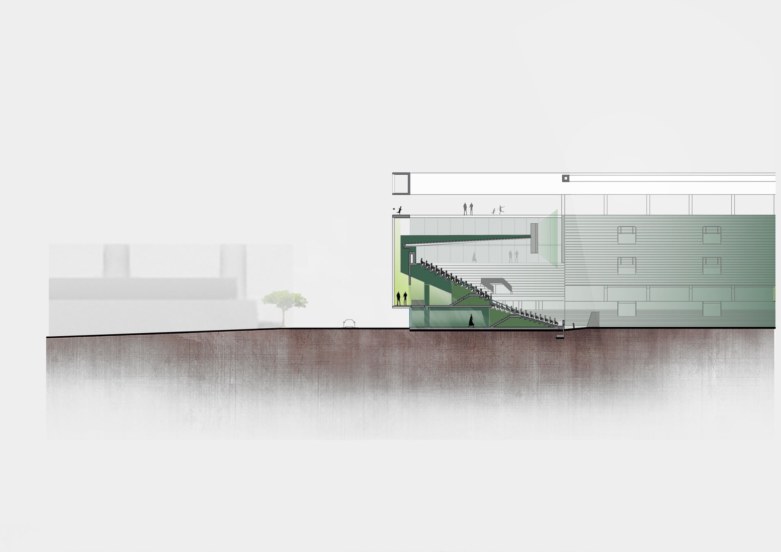 Sección. Nuevo Sardinero por IDOM. 