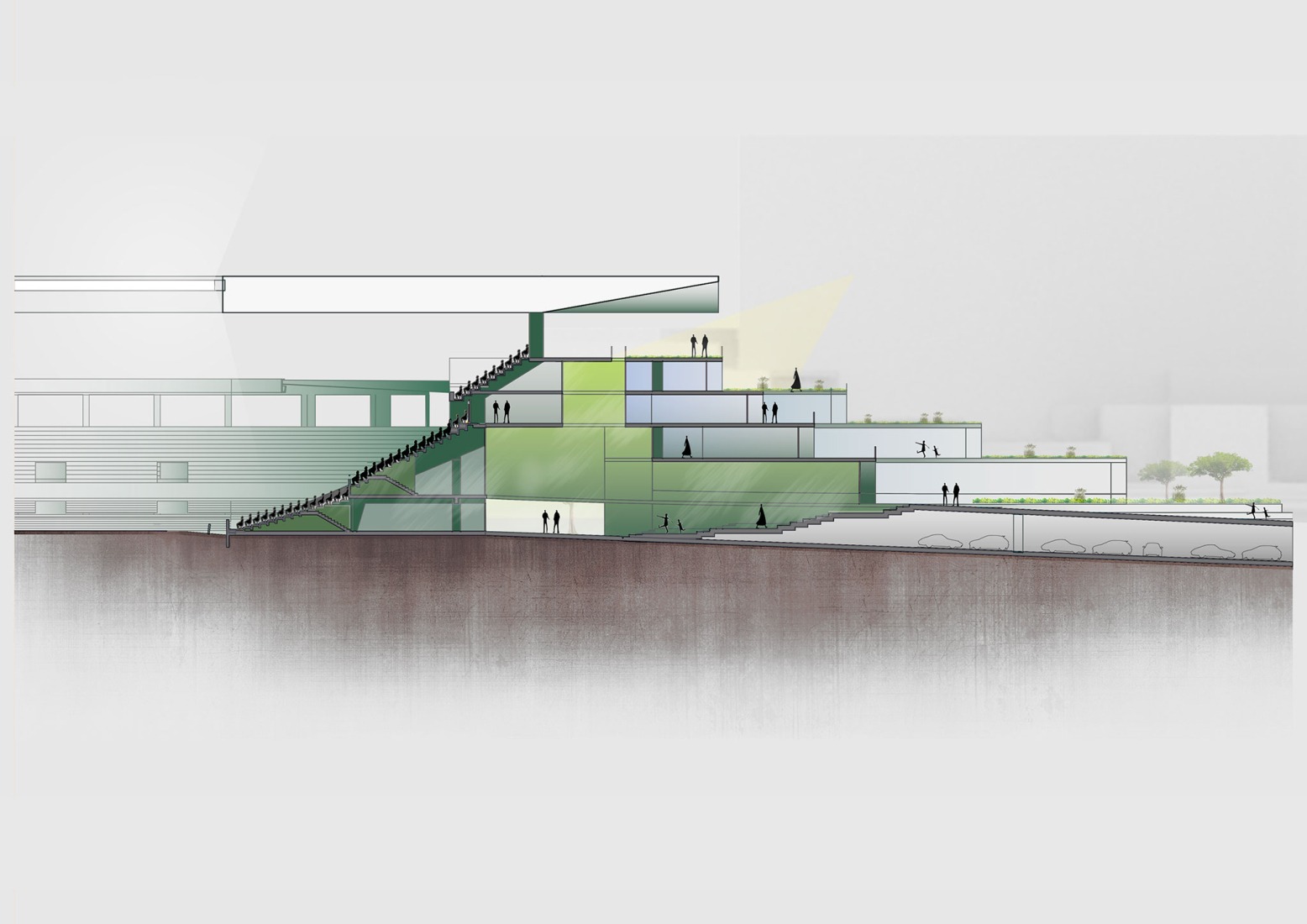 Sección. Nuevo Sardinero por IDOM. 