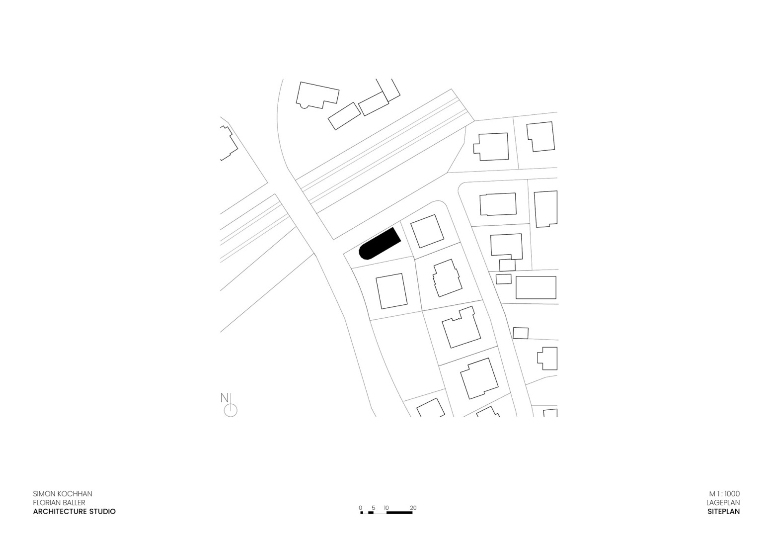 Location plan. House HSBW by Simon Kochhan + Florian Baller.
