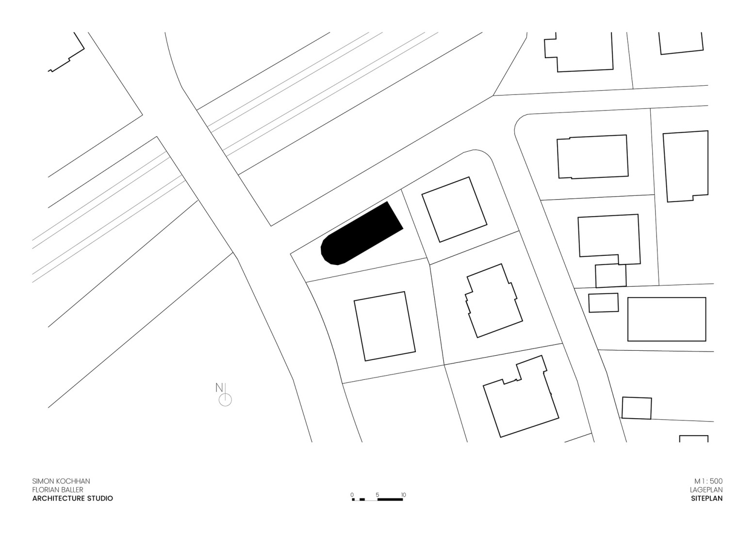Site plan. House HSBW by Simon Kochhan + Florian Baller.