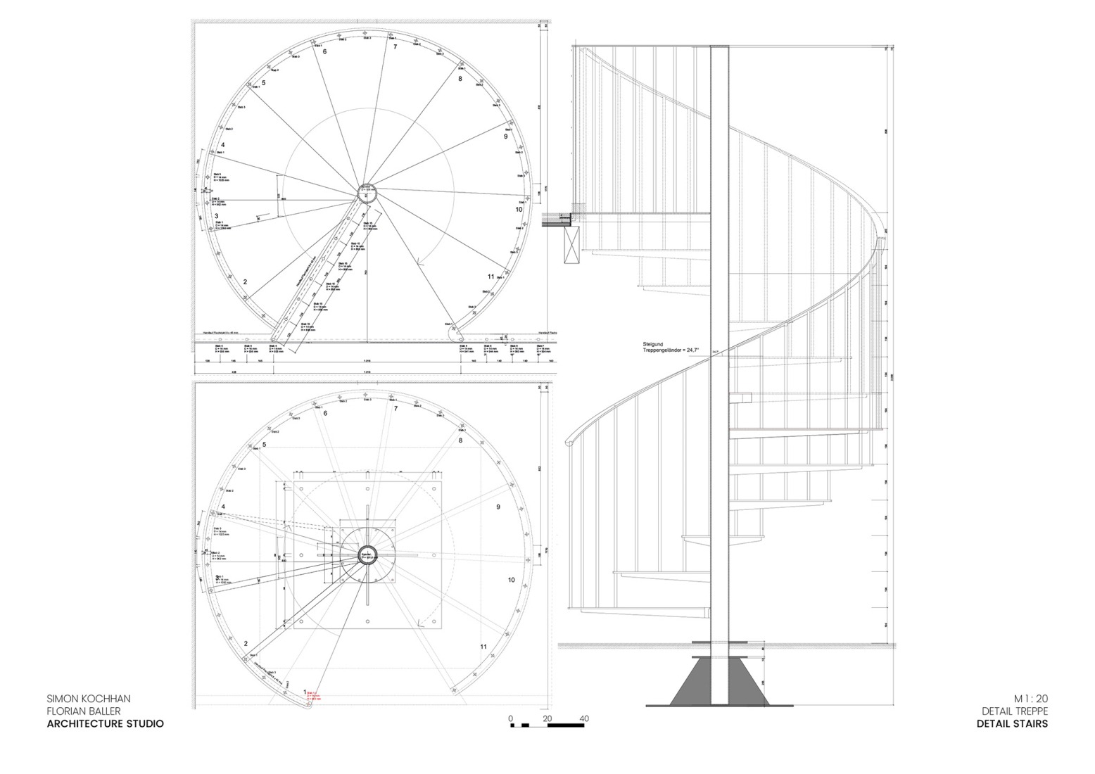 Stair detail. House HSBW by Simon Kochhan + Florian Baller.