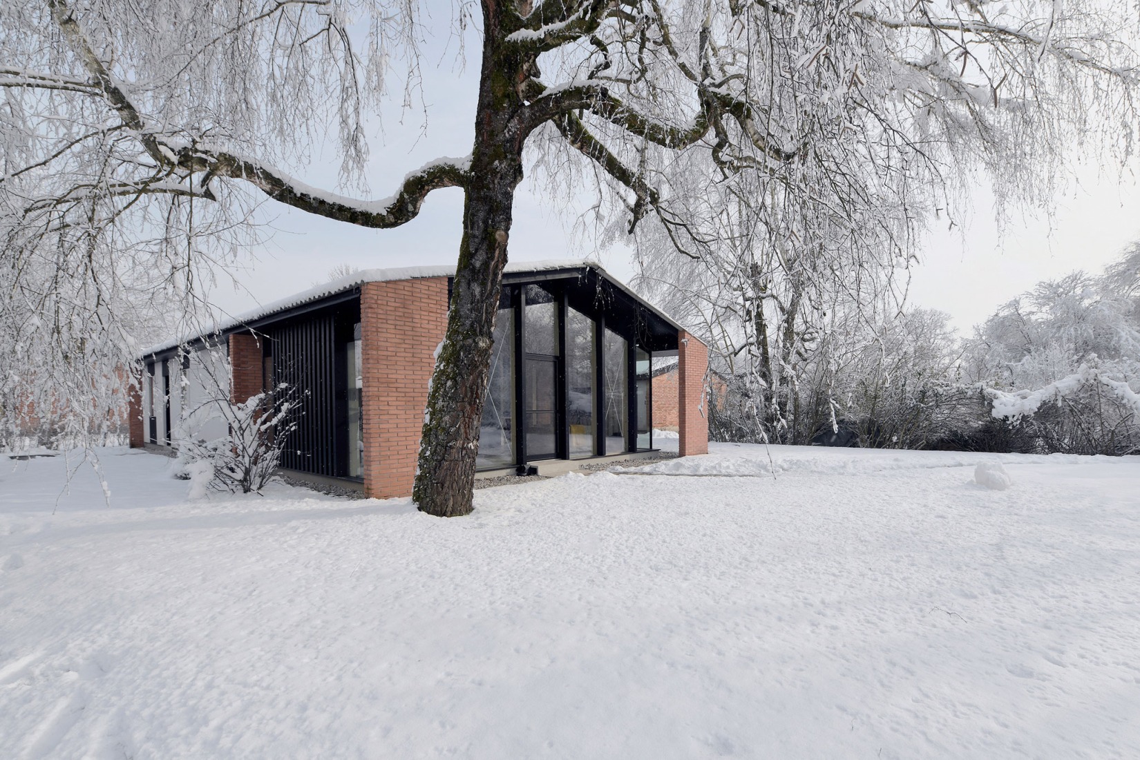 House under the poplars by OFIS arhitekti. Photograph by Tomaž Gregorič. 