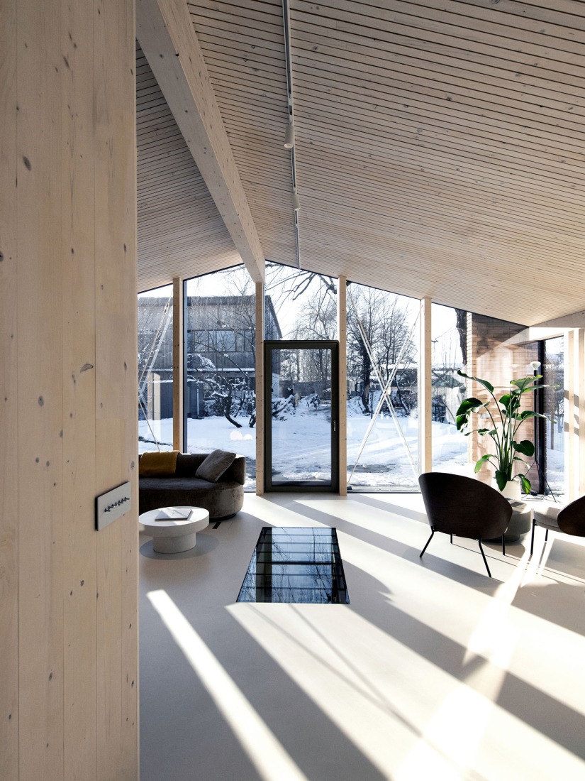 House under the poplars by OFIS arhitekti. Photograph by Tomaž Gregorič. 